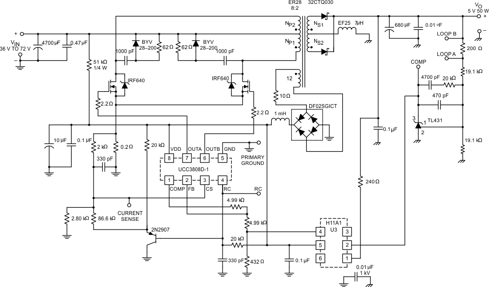 UCC2808-2-PWMг-߸DC/DCת-Դ